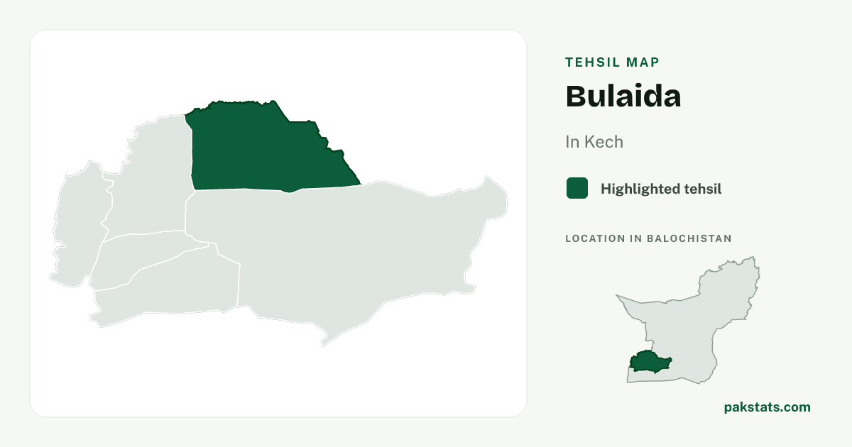 Locator map of Bulaida highlighted within Kech.