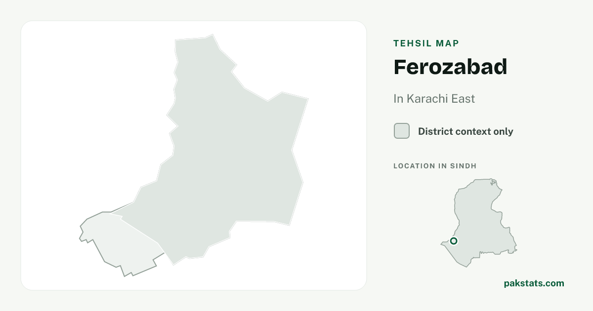 District context map for Ferozabad; no unambiguous current boundary matches the 2023 census tehsil.