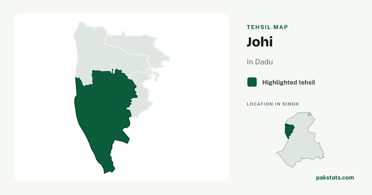 Locator map of Johi highlighted within Dadu.