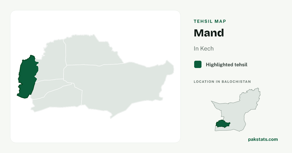 Locator map of Mand highlighted within Kech.
