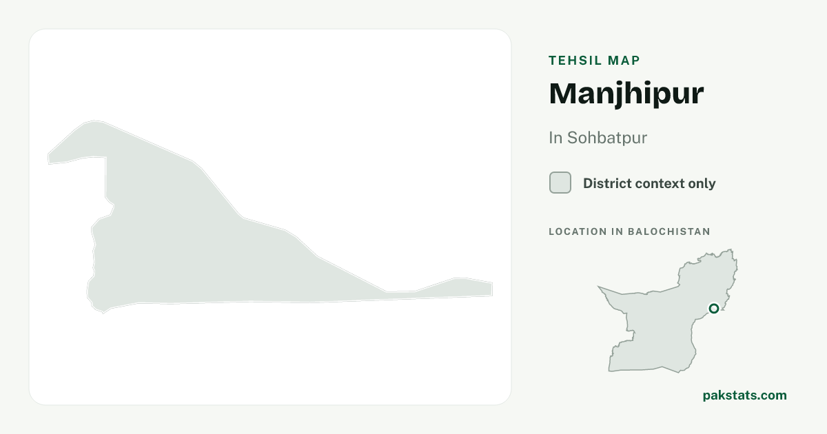 District context map for Manjhipur; no unambiguous current boundary matches the 2023 census tehsil.