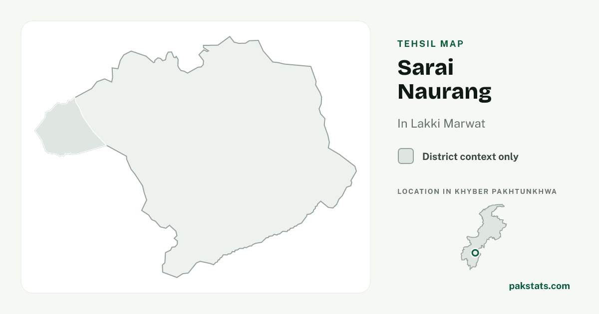 District context map for Sarai Naurang; no unambiguous current boundary matches the 2023 census tehsil.