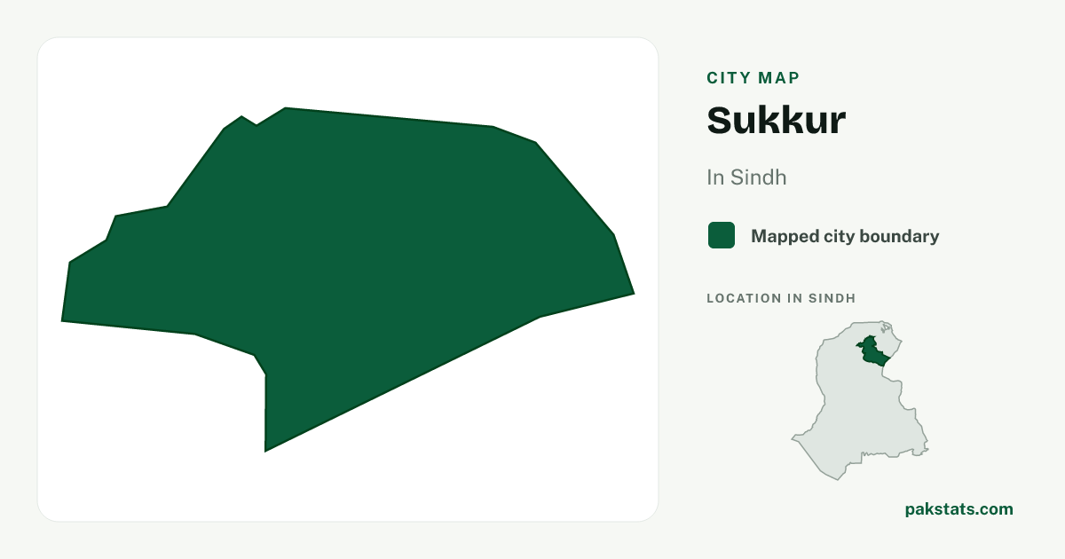 Locator map of Sukkur highlighted within Sindh.