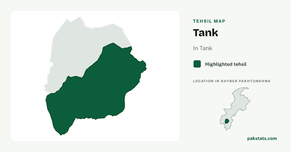 Locator map of Tank highlighted within Tank.