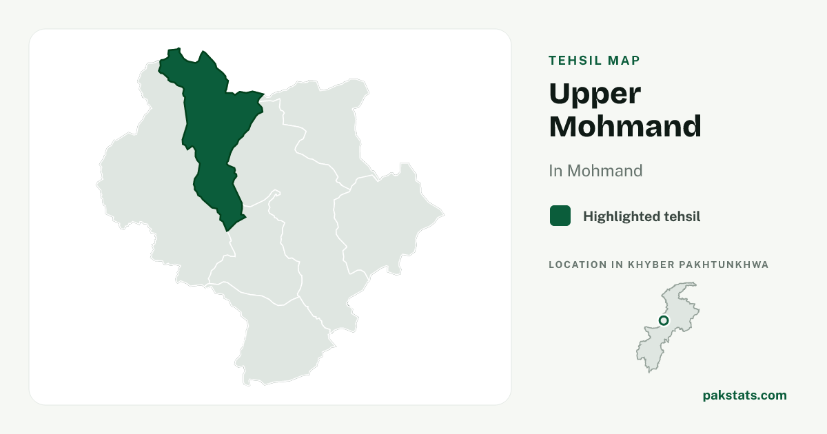 Locator map of Upper Mohmand highlighted within Mohmand.